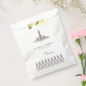 Any Age白いモダンボーリングシンプル誕生日パーティー フェイバーバッグ (封をした状態)