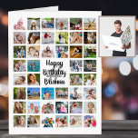 Any Age誕生日フォトコラージュ46枚の写真カスタム カード<br><div class="desc">ビッ祝ク写真コラージュのグリーティングカードに大きな思い出を持つ大きな誕生日！45枚の写真を前面に、1枚の写真を内側に表示離れし、タイトルと全文字領域の前面から背面に向けてカスタム文字をカスタマイズする。サンプルは18x24インチのサイズで示され、他のサイズは注文ページで利用可能。写真のヒント：被写体が中央にある写真を選択し、正方形の形にプリトリミングする前にアップロードし、EDITのCROPツールを使用してテンプレート領域内の画像を調整する。変更：文字フォントのスタイル、サイズ、色、配置、または背景色をEDITで変クリック更する。サポート：デザインの修救済正またはカスタマイズ、色の変更、サイズ変更、他のカードの種類または製品へのデザインの転送を行う場合は連絡、下のZazzleチャットメッセージタブを介してデザイナーがBEFORE ORDERまたは電子メールmakeitaboutyoustore@gmail.comを介して。</div>