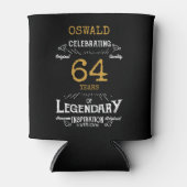 Any Age誕生日ブラック金ゴールド伝説的な写真 缶クーラー (正面)