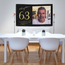 Any Age誕生日黒金ゴールド写真