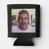 Any Age誕生日黒金ゴールド写真 缶クーラー (裏面)