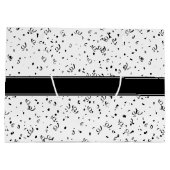 Any Age誕生日-白黒パーティーテーマ ラージペーパーバッグ (裏面)