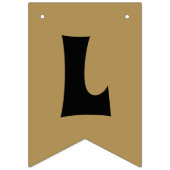 ANY AGE金ゴールド写カスタム真誕生日バントフラグ バンティングフラッグ (第2の旗)