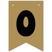 ANY AGE金ゴールド写カスタム真誕生日バントフラグ バンティングフラッグ (第3の旗)