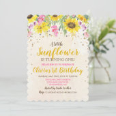 ANY AGE – ひまわり誕生日招待状 招待状 (スタンド正面)