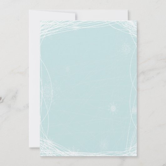 ANY AGE – ウィンターアイススケートで滑る誕生日招待状 招待状 (裏面)