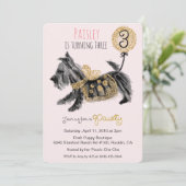 ANY AGE -オートクチュール子犬誕生日招待状 招待状 (スタンド正面)