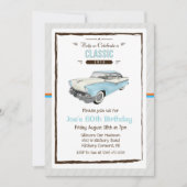 ANY AGE – カークラシックヴィンテージ誕生日招待状 招待状 (正面)