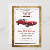 ANY AGE – カークラシックヴィンテージ誕生日招待状 招待状 (正面)