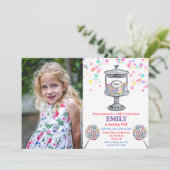 ANY AGE – キャンディジャースイーツ誕生日招待状 招待状 (スタンド正面)