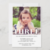 Any Age シンプル Photo Birthday Party 招待状 (正面)