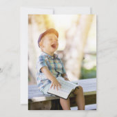 Any Age シンプル Photo Birthday Party 招待状 (裏面)