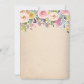 ANY AGE – ティーパーティーフローラ誕生日招待状 招待状 (裏面)