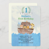 ANY AGE – ノアズアーク誕生日招待状 招待状 (正面/裏面)