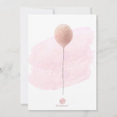 Any Age,バラ金ゴールドバルーンピンクダイヤモンド 招待状 (裏面)