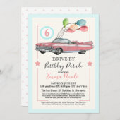 ANY AGE – バーチャルガール誕生日パーティーでドライブ 招待状 (正面/裏面)