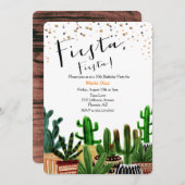 ANY AGE – フィエスタサボテン誕生日招待状 招待状 (正面/裏面)