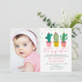 ANY AGE – フィエスタサボテン誕生日招待状 招待状 (スタンド正面)