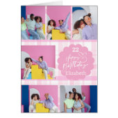 Any Age フェミニン Pink 7 Photo Collage誕生日 (正面)