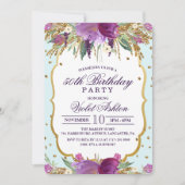 ANY AGE -フローラ誕生日パーティーへの招待 招待状 (正面)