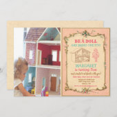 ANY AGE -ベビー人形パーティー誕生日招待状 招待状 (正面/裏面)