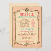 ANY AGE -ベビー人形パーティー誕生日招待状 招待状 (正面/裏面)