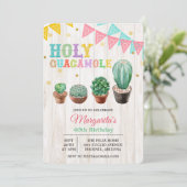 ANY AGE – ホーリーグアカモール誕生日招待状 招待状 (スタンド正面)