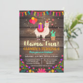 ANY AGE – ラマ誕生日招待状 招待状 (スタンド正面)