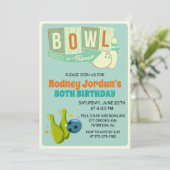 ANY AGE -レトロボーリング誕生日招待状 招待状 (スタンド正面)