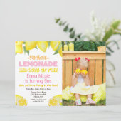ANY AGE – レモンレモネード誕生日招待状 招待状 (スタンド正面)