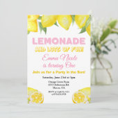 ANY AGE – レモンレモネード誕生日招待状 招待状 (スタンド正面)