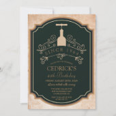 ANY AGE – ワインラベル誕生日写真招待状 招待状 (正面)