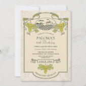 ANY AGE – ワインラベル誕生日招待状 招待状 (正面)