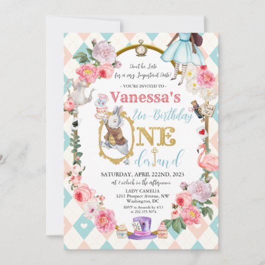 ANY AGE – ワンダーランドのアフリカ系アメリカ人アリス 招待状 (正面)