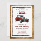 ANY AGE -ヴィンテージカークラシック誕生日招待状 招待状 (正面)
