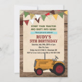 ANY AGE -ヴィンテージトラクター誕生日招待状 招待状 (正面)