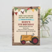 ANY AGE -ヴィンテージトラクター誕生日招待状 招待状 (スタンド正面)