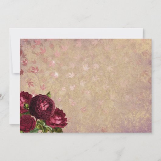 ANY AGE -ヴィンテージフローラ誕生日招待状 招待状 (裏面)