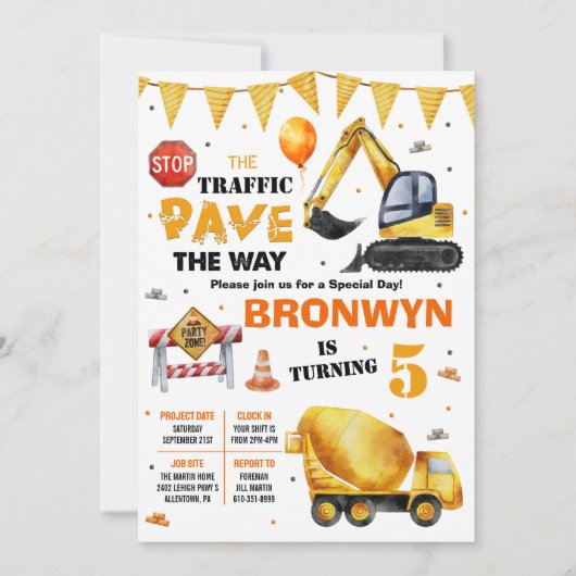 ANY AGE -建築誕生日招待状 招待状 (正面)