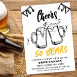 ANY AGE -応援とビールの誕生日招待状 招待状<br><div class="desc">応援とビアービールマグ誕生日パーティーの招待。</div>