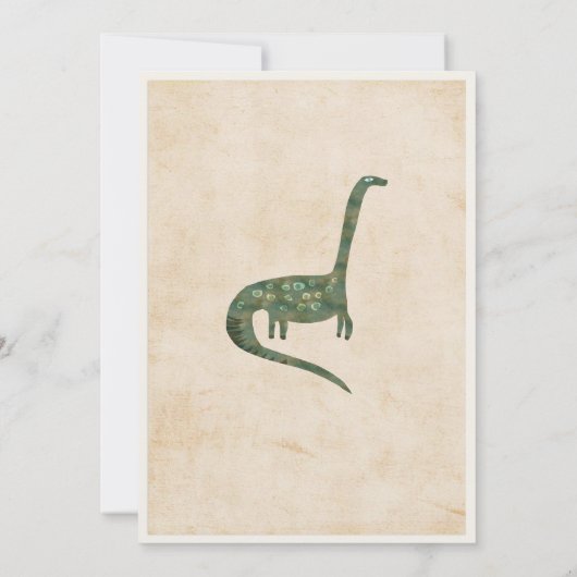 ANY AGE – 恐竜の火山誕生日招待状 招待状 (裏面)
