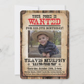 ANY AGE – 指名手配誕生日招待状 招待状 (正面)