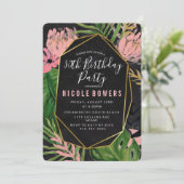 ANY AGE – 熱帯フローラ誕生日招待状 招待状 (スタンド正面)