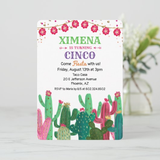 ANY AGE -誕生日フィエスタサボス招待状 招待状 (スタンド正面)