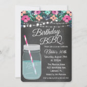 ANY AGE -誕生日BBQ Mason Jar招待状 招待状 (正面)