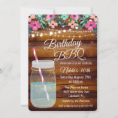 ANY AGE -誕生日BBQ Mason Jar招待状 招待状 (正面)