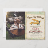 ANY AGE – 飛行機飛行機旅行招待状 招待状 (正面)