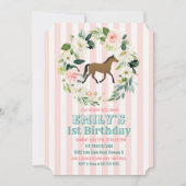 ANY AGE – 馬のフローラ誕生日パーティーへの招待 招待状 (正面)