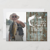 ANY AGE -魚釣り誕生日フォト招待状 招待状 (正面)