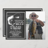 ANY AGE -魚釣り誕生日フォト招待状 招待状 (正面/裏面)